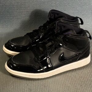 Nike Air Jordan 1 Mid Space Jam Concord Black Sneakers DV1339-004 Kid’s Size 2Y